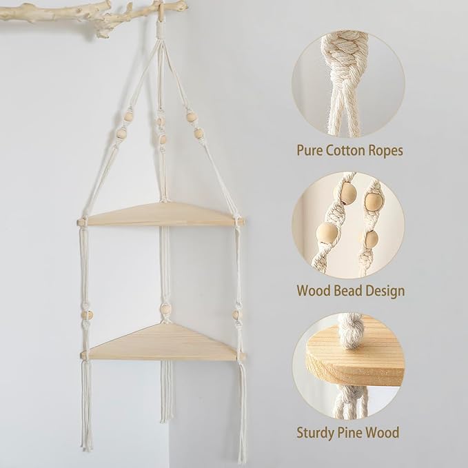 Artilady Corner Shelf White Wall Hanging - Image 6