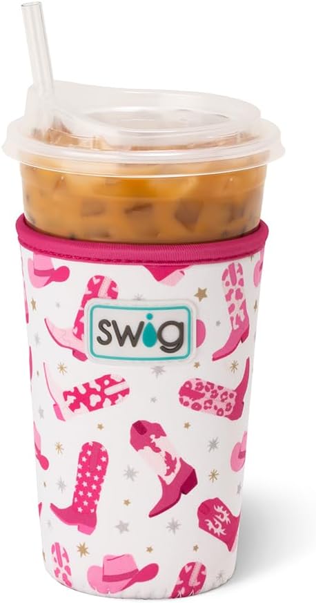 Swig Life Medium Iced Cup Coolie, Standard 22oz Iced Coffee Cup Insulator Sleeve by SwigLife