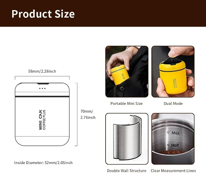 watchget Portable Mini Airtight Coffee Canister - Image 2
