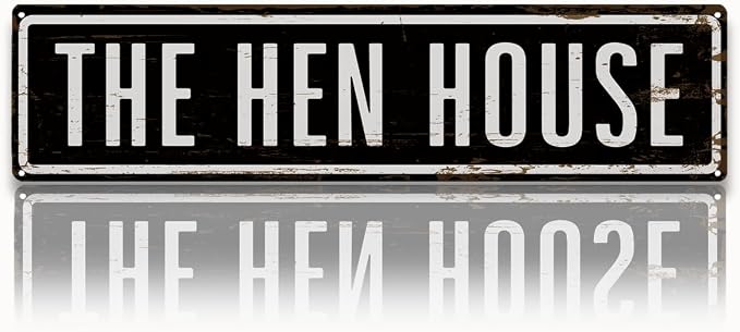 Rustic Farmhouse Style Chicken Coop Sign, Metal Outdoor Chicken House Signs by Unknown