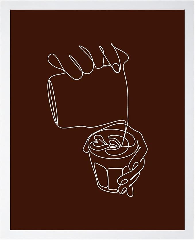 Lawrence Williams Designs Coffee Line Art Poster by LawrenceWilliamsDesigns