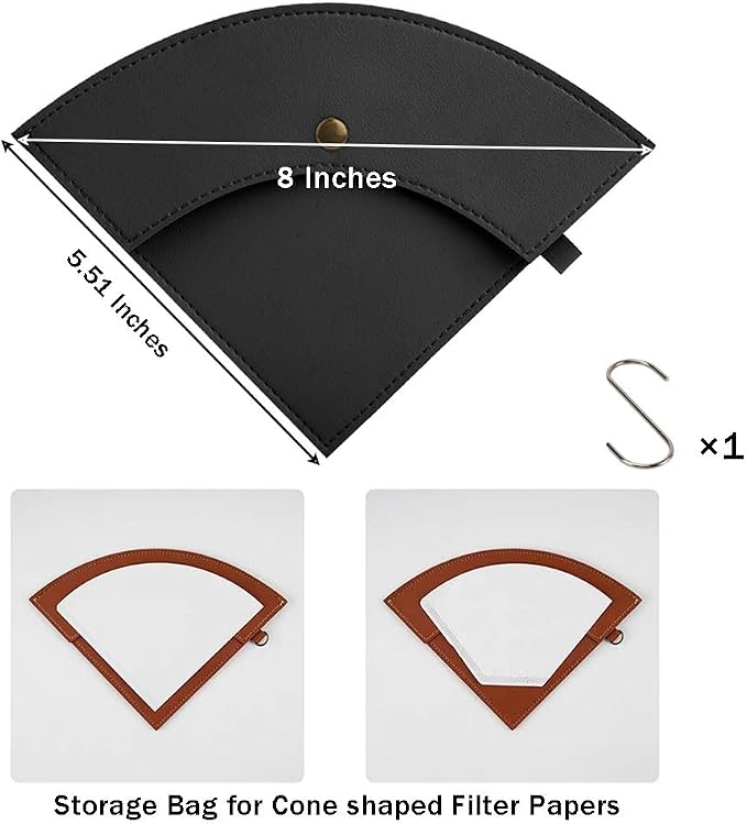 Ouliget Coffee Filter Holder, Reusable Hang Coffee Paper Filter Storage Bag - Image 5