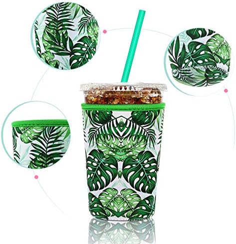 Patelai 4 Pieces Reusable Iced Coffee Sleeve Cup Insulator - Image 4