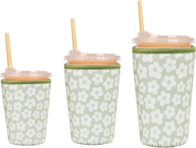 Reusable Insulated Sleeve for Iced Coffee Cup, Beverage Holder for Iced Coffee by Unknown
