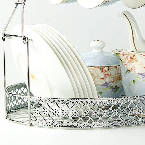 Mug Holder Coffee Cup Holder Stand Dishes Organizer Wrought Iron Mug Drainer - Image 9