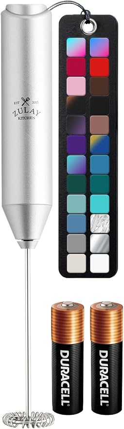 Zulay Kitchen Powerful Milk Frother AA Batteries Included – Ultra Fast Handheld by ZulayKitchen