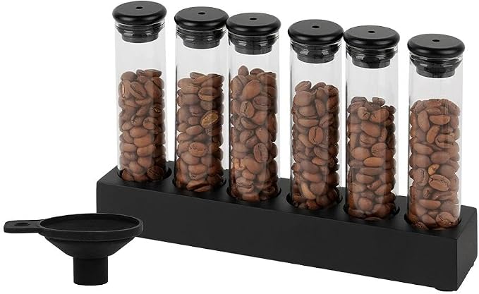 watchget Coffee Bean Container 6PCS Coffee Bean Cellars Tubes Single Dose by watchget