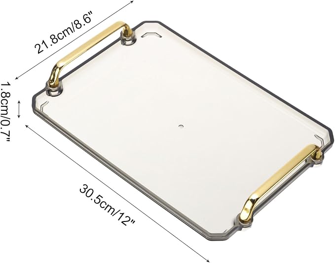 PATIKIL 12 x 8.6 Inches Plastic Serving Tray - Image 2