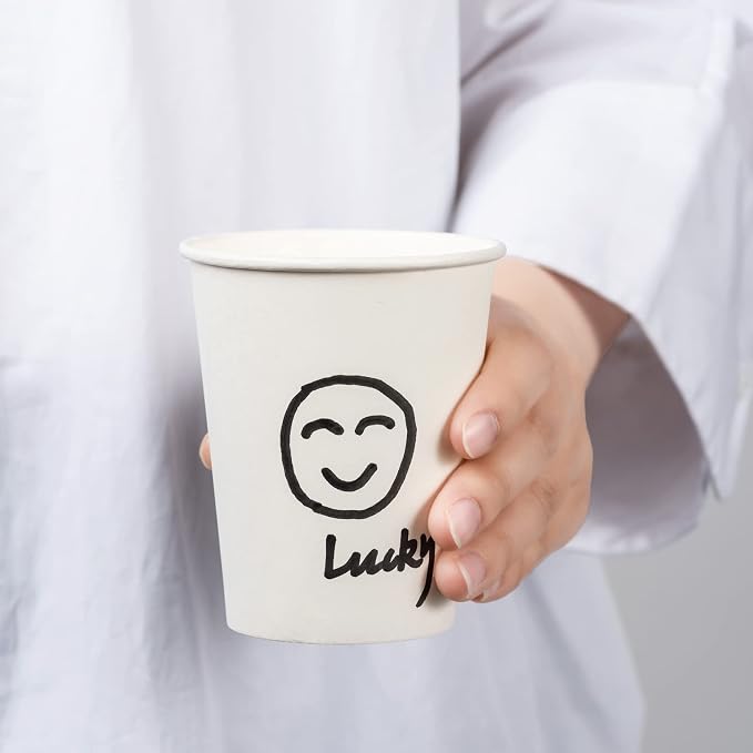 RACETOP Coffee Paper Cups 8 oz, Disposable Coffee Cups, Hot Coffee Cups - Image 5