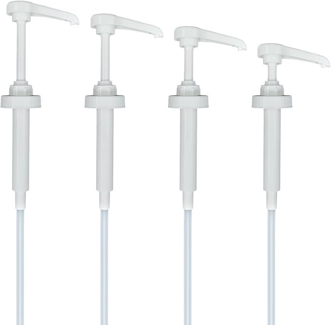 5ml High Output Syrup Pumps, 38/400 Neck Size Plastic Ribbed Dispensing Pumps - Image 2