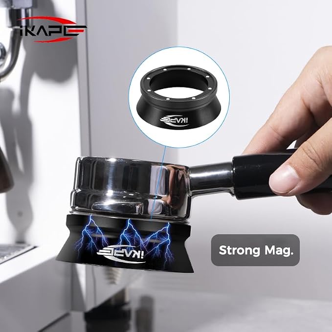 IKAPE 51mm Espresso Tamper Kit 4 in 1 Black, Complete Portafilter accessory set - Image 4