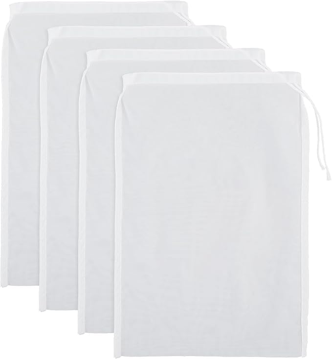 WLLHYF 4 Pack Nylon Nut Milk Bag 18×12 Inches Fine Mesh Cheese Cloth Multiple - Image 8