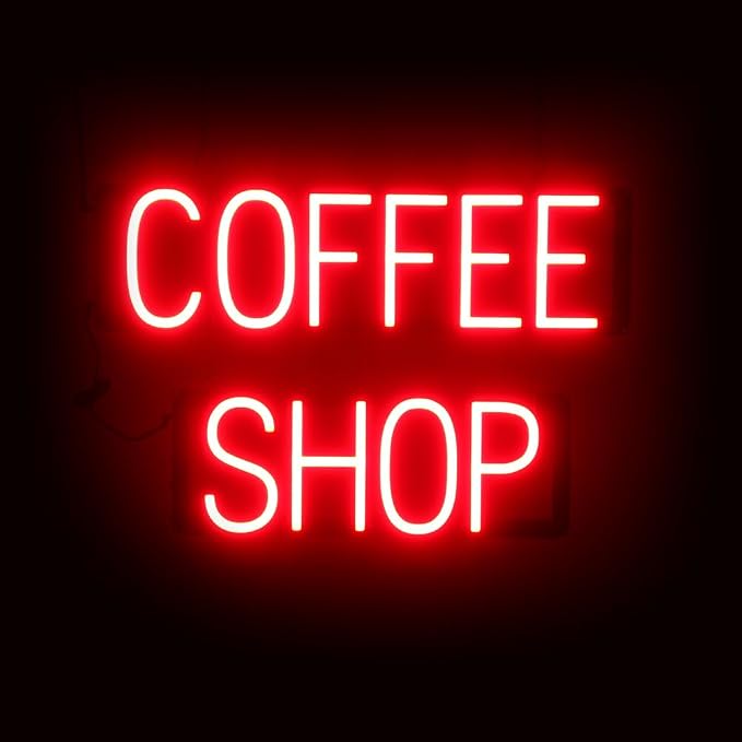 SpellBrite COFFEE SHOP Sign | Coffee Drink-Related Sign by SpellBrite