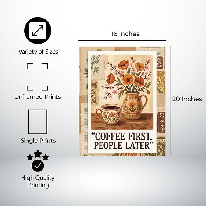 Lawrence Williams Designs Coffee First People Later Poster - Image 2