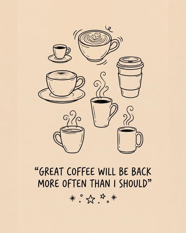 Lawrence Williams Designs Great Coffee Will Be Back Poster by LawrenceWilliamsDesigns