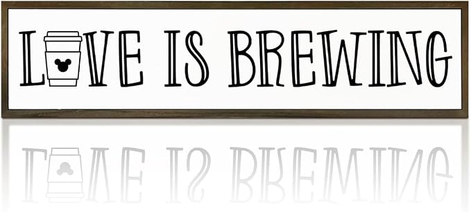 Coffee Decor Sign, Love Signs for Home Kitchen Decor, Coffee Station Decors for by WKYAER