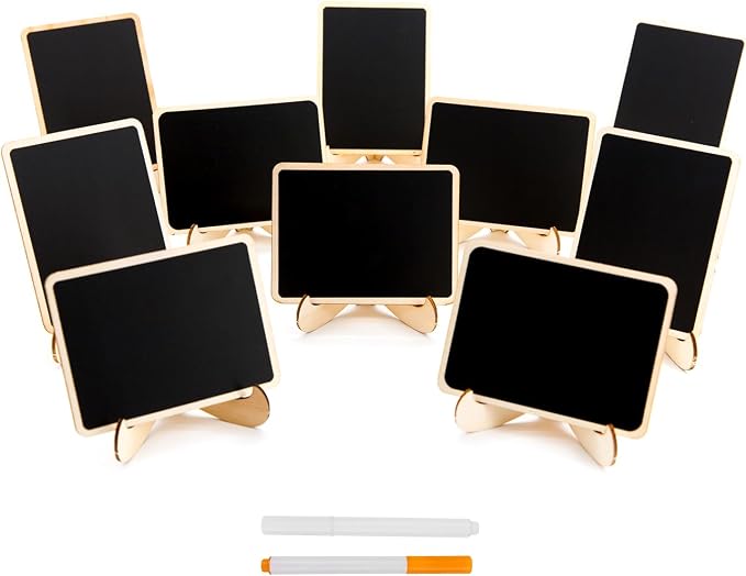 DSTELIN 10 Pack Mini Chalkboards Signs by DSTELIN