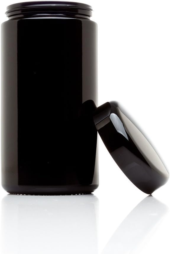 Infinity Jars Classic UV Glass Jar 400ml Airtight Black Screw-Top Container - Image 2