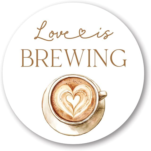 Love is Brewing Stickers by InvitationHouse