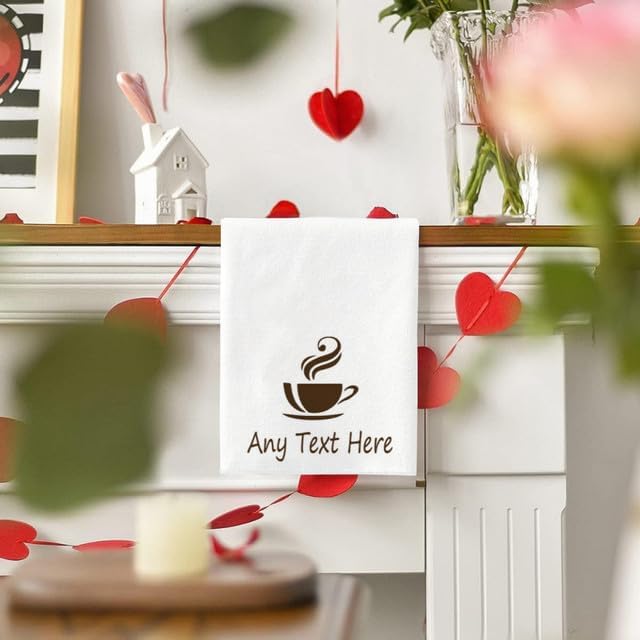 Custom Coffee Kitchen Towel 2-Pack Set, Design Your Own Text One Side, Custom - Image 3