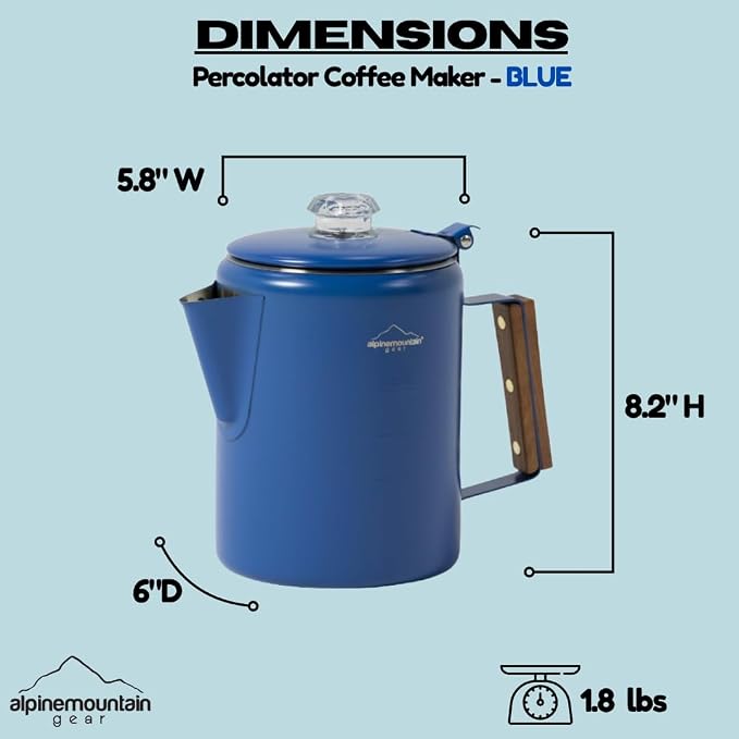 Percolator Coffee Maker – 9 Cup Stainless Steel Outdoor Brewing Pot - Image 5