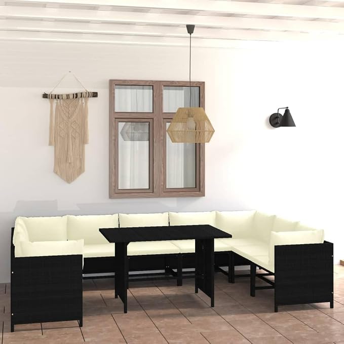 10 Piece Garden Lounge Set, Outdoor Modular PE Rattan Sectional Sofa - Image 2