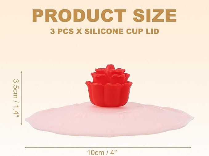 uxcell 3pcs Silicone Cup Lid, Universal Mug Covers - Image 2