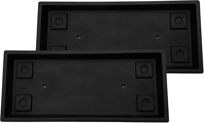 The HC Companies 17.5 Inch Venetian Rectangular Plant Saucer, Lightweight by TheHCCompanies