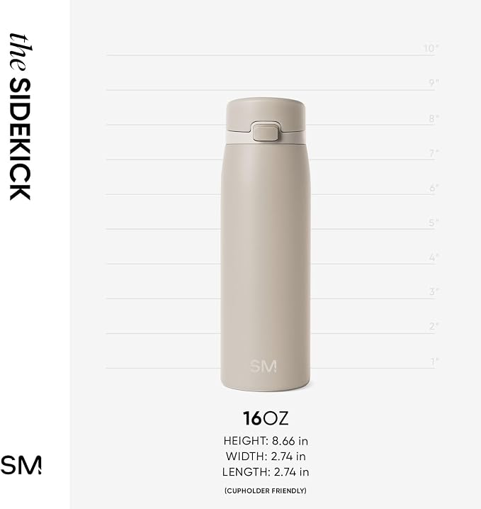 Simple Modern Sidekick Travel Coffee Mug | Ceramic-Lined Insulated Stainless - Image 6