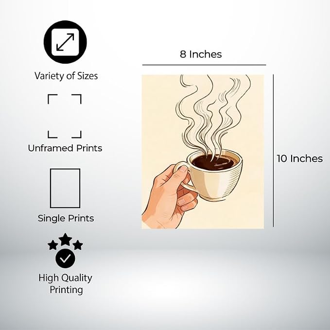 Lawrence Williams Designs Steaming Coffee Cup Poster - Image 2