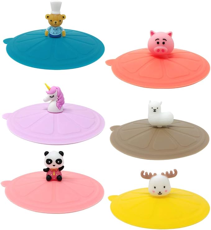 Wrapables Silicone Cup Lids, Anti-Dust Airtight Mug Covers by Wrapables