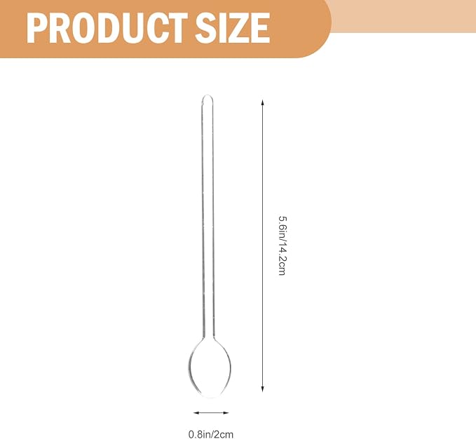 STOBAZA 6Pcs Borosilicate Glass Stirring Spoons Long Handle Glass Spoon Set - Image 2