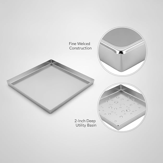 Stainless Steel Drip Tray, Rectangular Condensation Catch Pan - Image 6