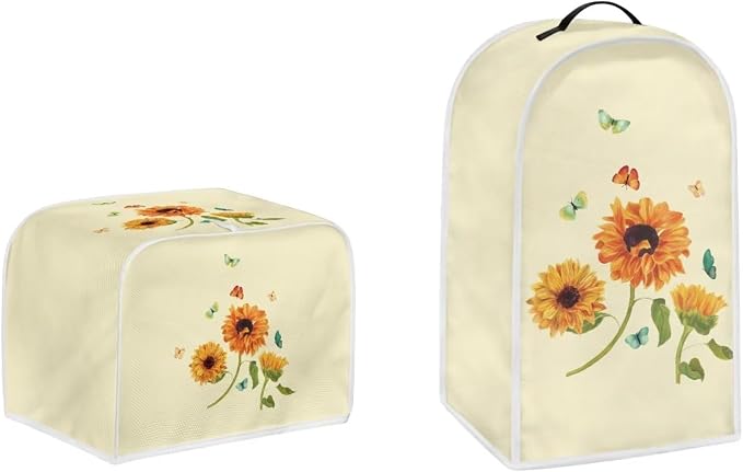 doginthehole Sunflower Butterfly Toaster & Blender Dust Set of 2, Universal by doginthehole