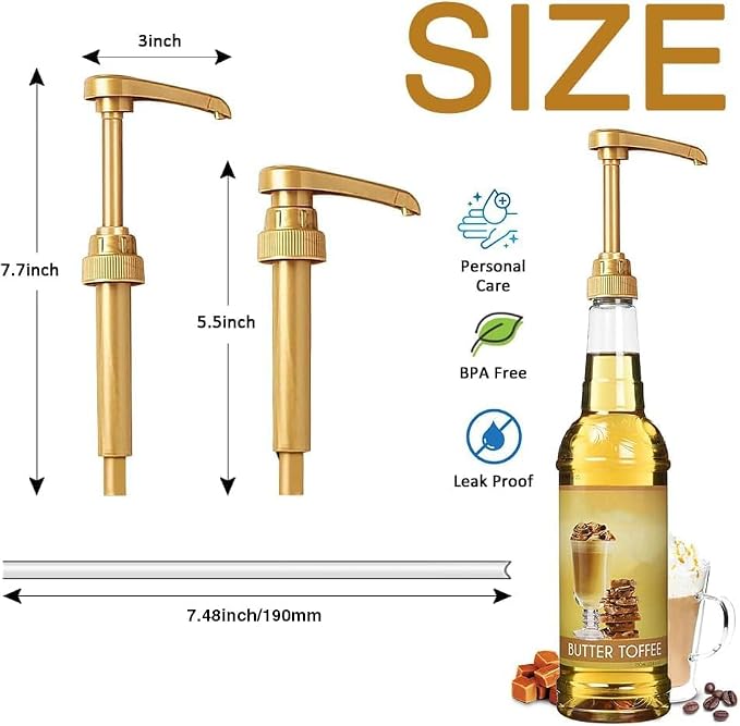 12 Pcs Syrup Pumps Dispenser, Compatible - Image 5
