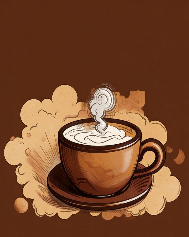 Lawrence Williams Designs Coffee Cup Illustration Poster by LawrenceWilliamsDesigns