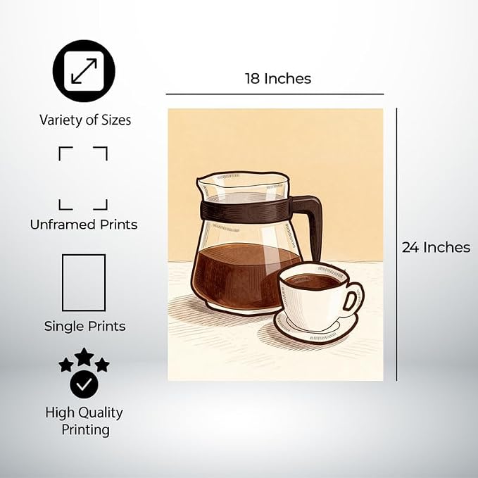 Lawrence Williams Designs Coffee Carafe and Cup Poster - Image 2