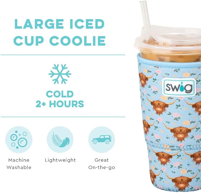 Swig Life Large Iced Cup Coolie, 30-32oz Iced Coffee Cup Insulator Sleeve - Image 3