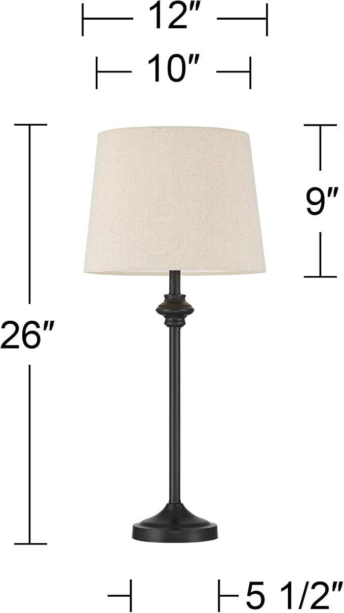 360 Lighting Lynn Modern Industrial Buffet Table Lamps 26" Tall Skinny Set of 2 - Image 4