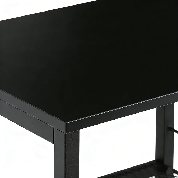 MOOACE 3 Tier End Table with Wheel, Rolling Storage Shelf Side Table Nightstand - Image 7