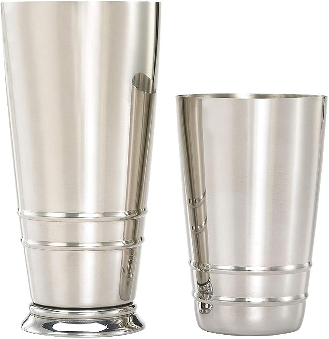 Barfly Cocktail Tin, Stainless Steel w/embossed ribs by BarflybyMercer