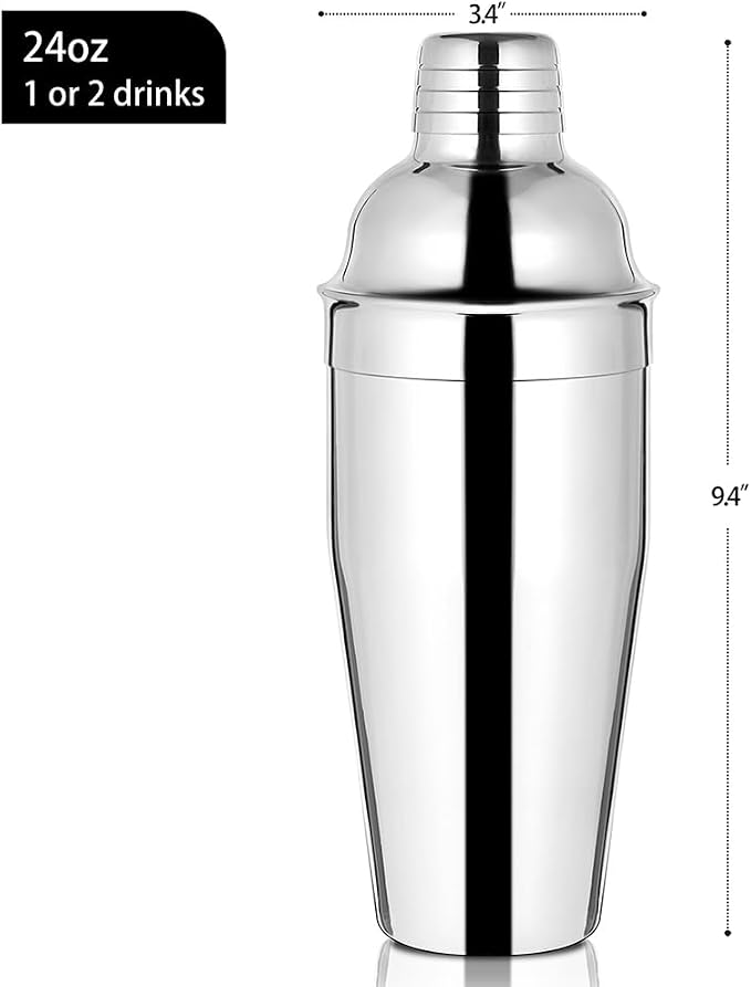 Etens Bar Cocktail Shaker, 24 oz Martini Shaker Drink Mixer - Image 3