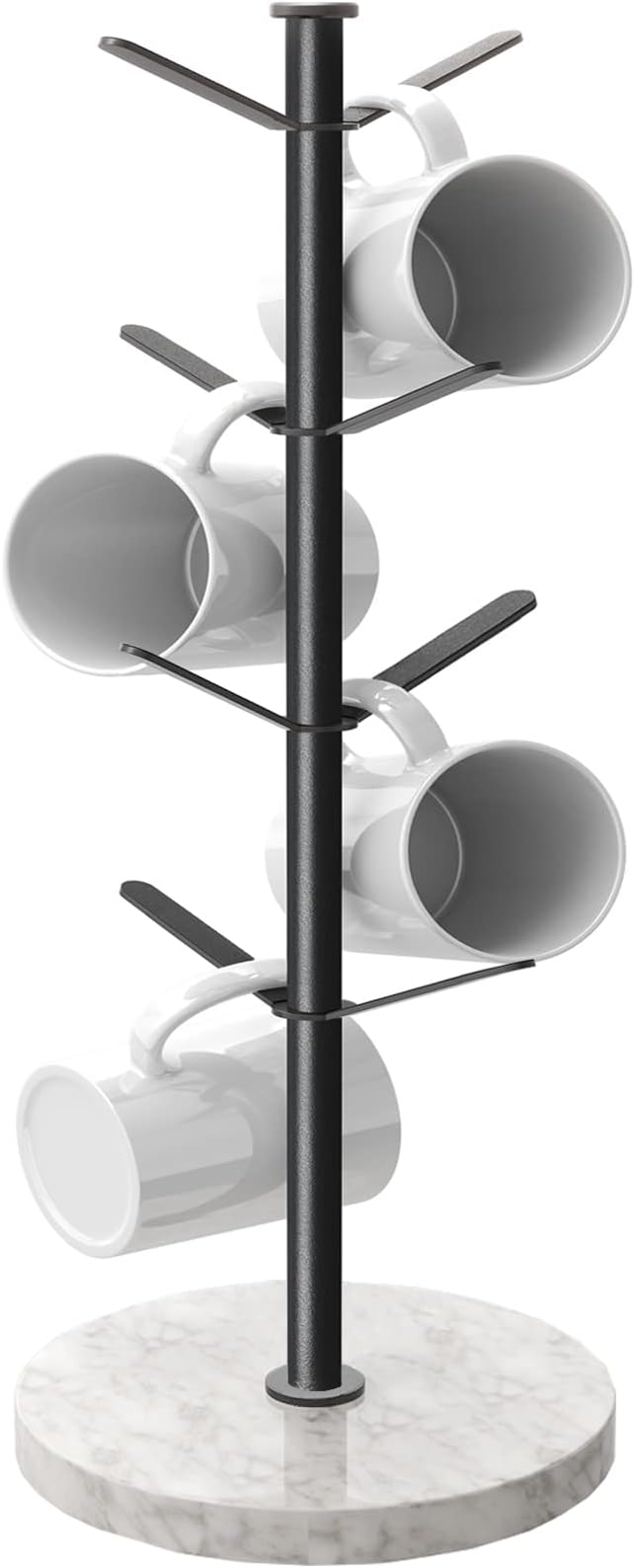 Gypie Marble Mug Holder Tree, 8 Hooks Coffee Cups Stand, New Upgraded Stable by GypieHouseware