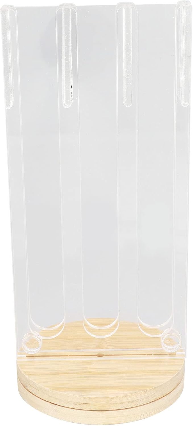 48 - Hole Rotatable Coffee Capsule Holder, Acrylic and Wood Pod Rack Stand by Unknown