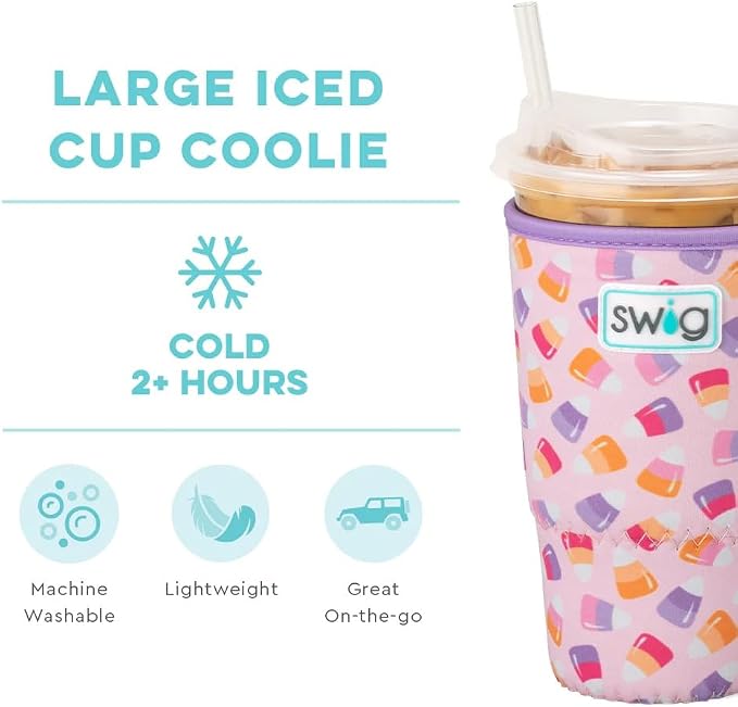 Swig Life Large Iced Cup Coolie, Halloween 22oz Iced Coffee Cup Insulator Sleeve - Image 4