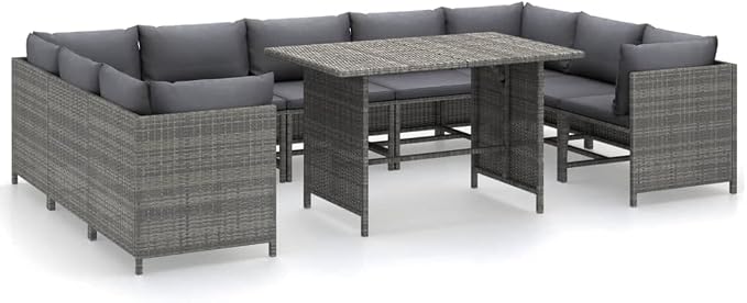 10 Piece Patio Lounge Set with Cushions by Unknown