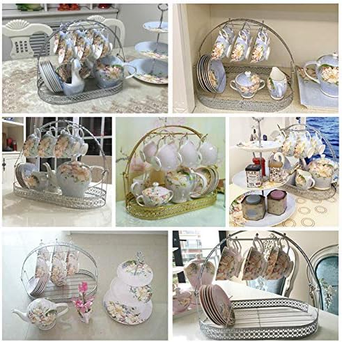 Mug Holder Coffee Cup Holder Stand Dishes Organizer Wrought Iron Mug Drainer - Image 3