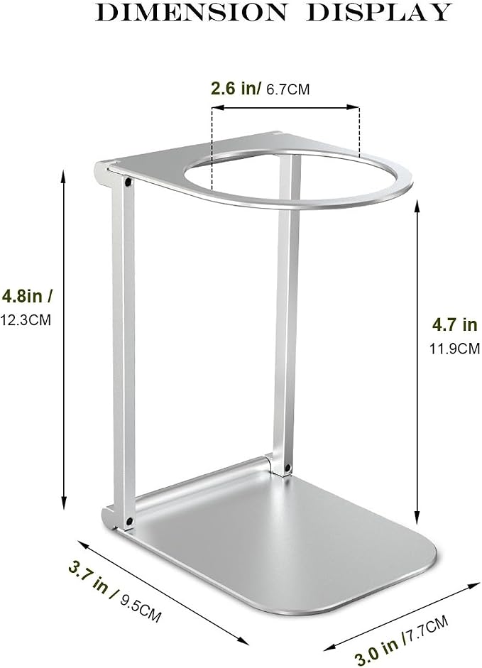 Pour over Dripper Stand, Portable &Foldable Aluminum Coffee Dripper Holder Rack - Image 2