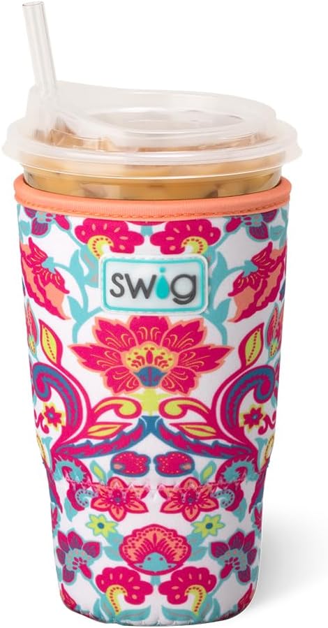 Swig Life Large Iced Cup Coolie, 30-32oz Iced Coffee Cup Insulator Sleeve by SwigLife