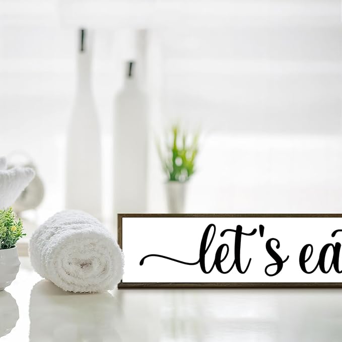Eat Decor Sign, let's eat Decor, Baking Wood Signs, Kitchen Tiered Tray - Image 4